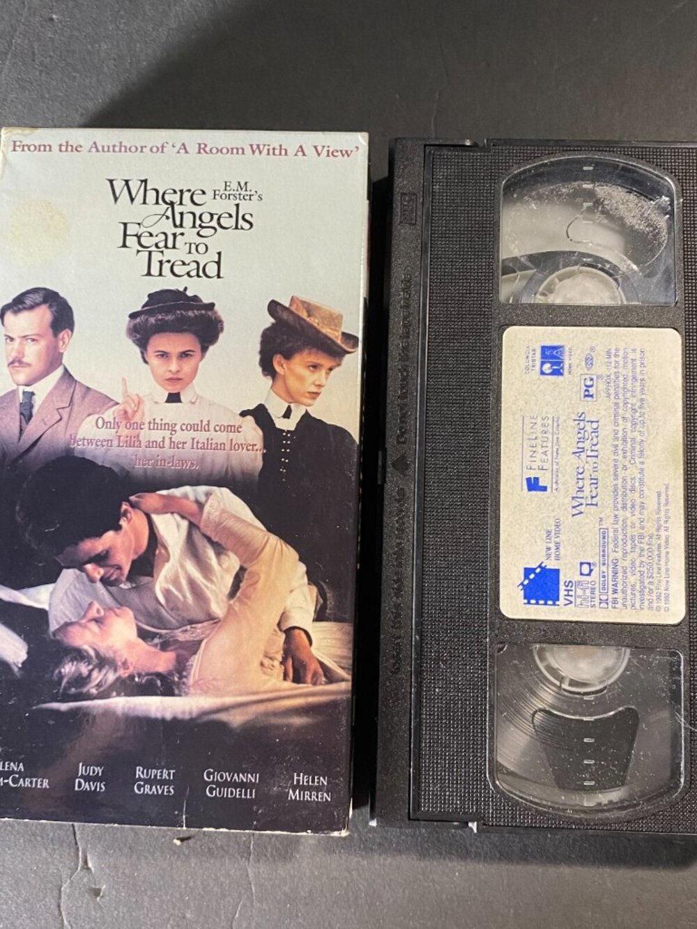 Where Angels Fear to Tread VHS Helena Bonham-Carter, Judy Davis PLAY TESTED